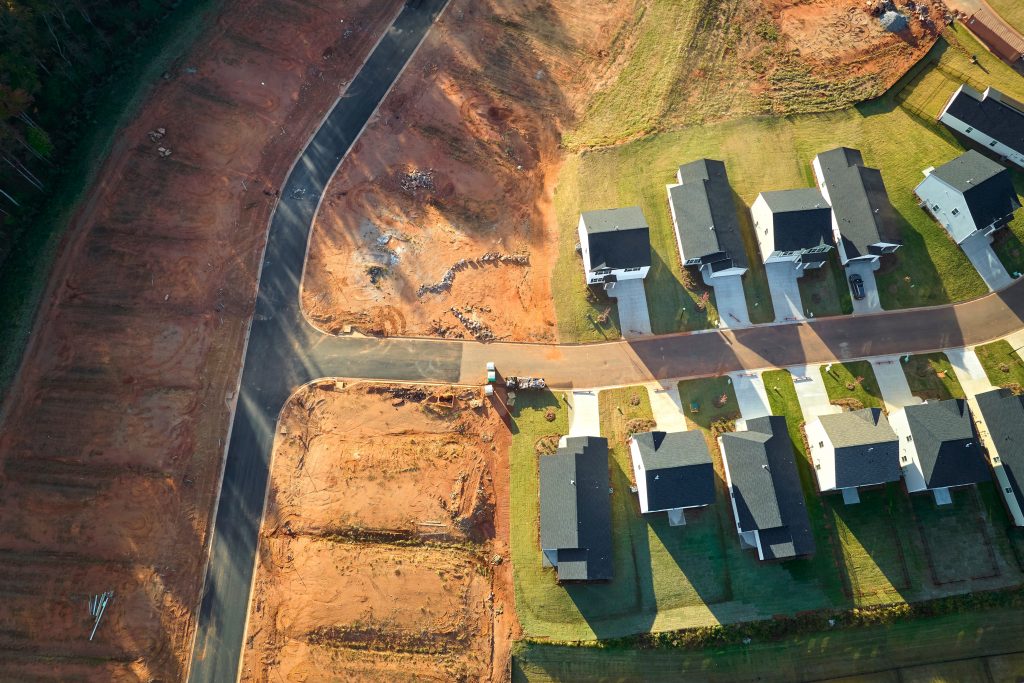 new community in development aerial view